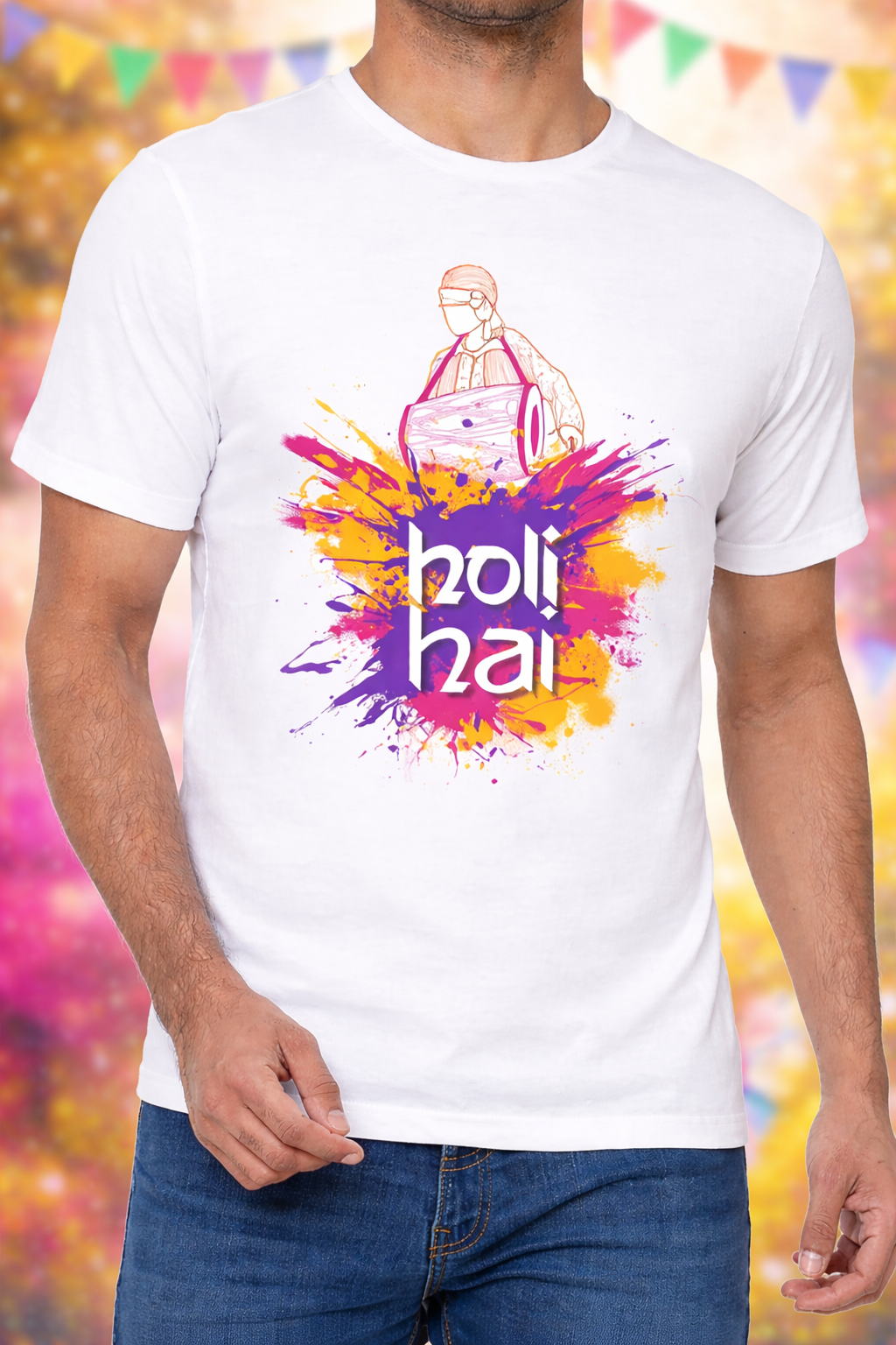 Holi Hai Theme Tshirts