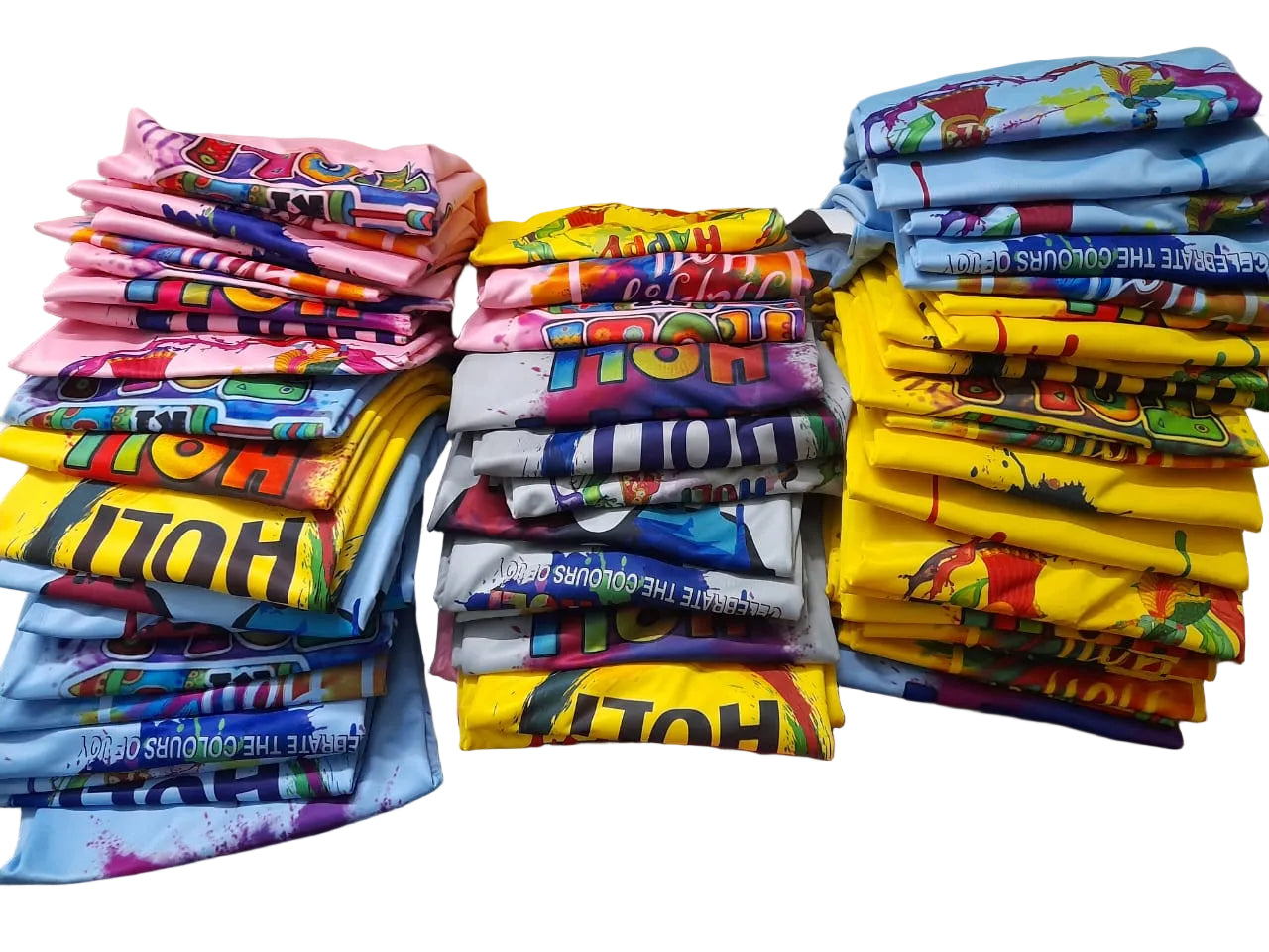 Round neck Holi T-shirt set of 3pcs